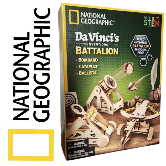 NEW NATIONAL GEOGRAPHIC Da Vinci Model Kit Catapult STEM Toy Engineering Model S - Picture 1 of 10